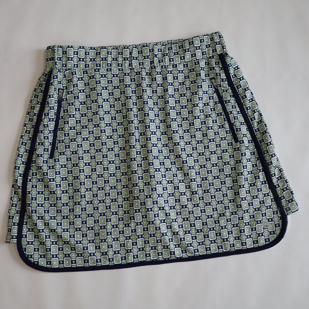 BETTE & COURT Size Medium Golf Skort Blue White Green